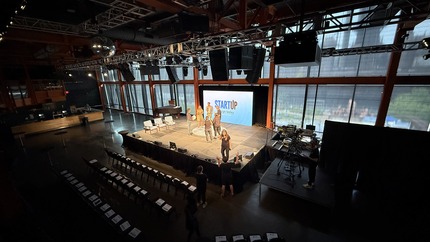 an empty StartUp Lehigh Valley stage